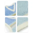 Dopamine Style Rainbow V Neck Fur Waistcoat Crop Polyester Knitted Sweater Vests for Women