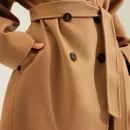 Luxury Double Faced Cashmere Trench Coat Double Breasted Long Genuine 100% Goat Cashmere Coats Women With Belt