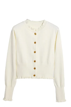 Fashion Single Breasted O Neck Ladies Sweater Autumn Spring Cotton Knitted Cardigan Women