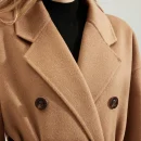 Luxury Double Faced Cashmere Trench Coat Double Breasted Long Genuine 100% Goat Cashmere Coats Women With Belt