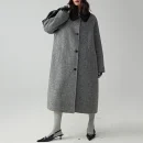 High Quality Winer Thick Alpaca Coat Single Breasted Long Cashmere Wool Coats for Women