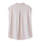 Summer Polo Short Sleeve Knitwear Women Silk Wool Knitted Vest