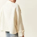 Hot Fix Rhinestone Woolen Coat Double Faced Short 100% Wool Coats for Women