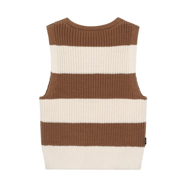 Size Striped Camisole V Neck Sweater Women Knitted Cotton Vest - Image 2