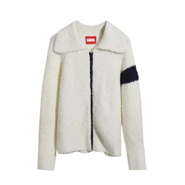 Winter Turn Down Collar Cropped Knitted Genuine Lamb Wool Fur Coat for Women