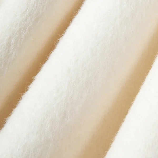 Winter Luxury Cropped Alpaca Coat Double Faced Wool Coats Women With Real Fox Fur Cuffs - Image 4