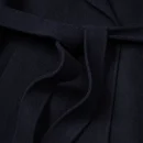 Luxury Belted Black Woolen Coat Double Breasted Long Real Wool Coats for Women