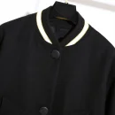 High Quality Winter Single Breasted Bomber Jacket Street Cropped Baseball Wool Coat Women