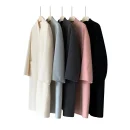 Winter Luxury Sheep Woolen Coat Double Faced Long 100% Genuine Wool Coats Women