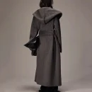 High Quality Double Faced Woolen Trench Coat Winter Luxury Goat Cashmere Wool Coats Women with Hood