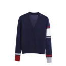 High Quality Single-Breasted V Neck Knitted Wool Sweater Cashmere Cardigan for Women