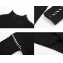 100% Wool Knitwear Long Sleeve Jacquard Knitted Pullover Sweater for Women