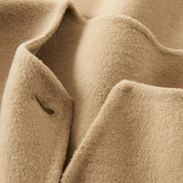 Winer Double Faced Genuine Wool Jacket Single Breasted Cropped 100% Wool Coats Women - Image 3