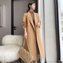 Women's Wool Blends in 2025 the New Winter Solid Color  Jacket Fashion Elegant Commuting Cashmere Coat Handmade
