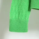 Drop Shoulder Wool Sweater Single Breasted 100% Cashmere Knitted Cardigan Women With Sequin