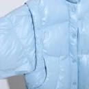High Quality Winter Warm Detachable Sleeves Cropped Puffer Jacket 90% White Duck Down Coat for Women