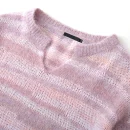 Hollow Out Knitwear Graduated Color Mohair Knitted Sweater Women