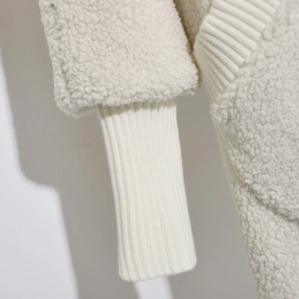 Winter Fashion Long Lamb Fur Coat Loose Thick Warm Genuine Wool Coat for Women - Image 4