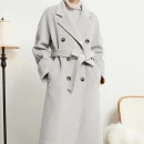 Women s Wear Small Batch Haute Couture Thickening Keep Warm Double-breasted Classic Black Long 101801 Cashmere Coat