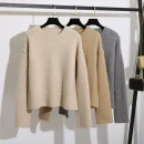 High Quality 100% Wool O Neck Pullover Winter Warm Knitted Sweater for Women