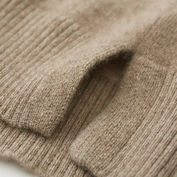 O Neck Wool Knitwear Winter Warm Knitted Wool Cashmere Sweaters for Women - Image 3