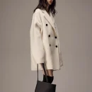 High End Double Faced Woolen Camel Hair Coat Winter Luxury Wool Coat for Women
