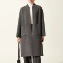Winter Luxury Sheep Woolen Coat Double Faced Long 100% Genuine Wool Coats Women