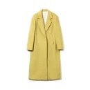 Winter Luxury Handmade Yellow Long Genuine Alpaca Wool Coats for Women