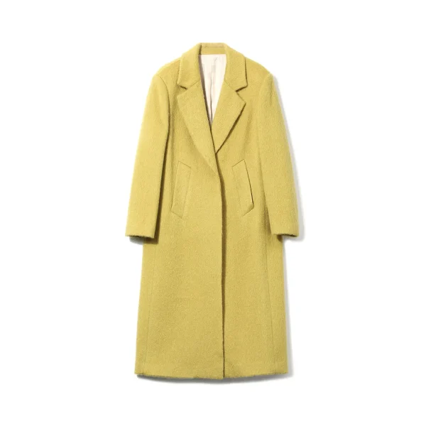 Winter Luxury Handmade Yellow Long Genuine Alpaca Wool Coats for Women
