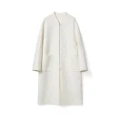 Winter Luxury Double Faced Handmade Hot Fix Long 100% Real Wool Coat Women With Zipper