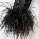 Luxury Breathable Mesh Fur Top Cropped Real Ostrich Feather Fur Coat for Women