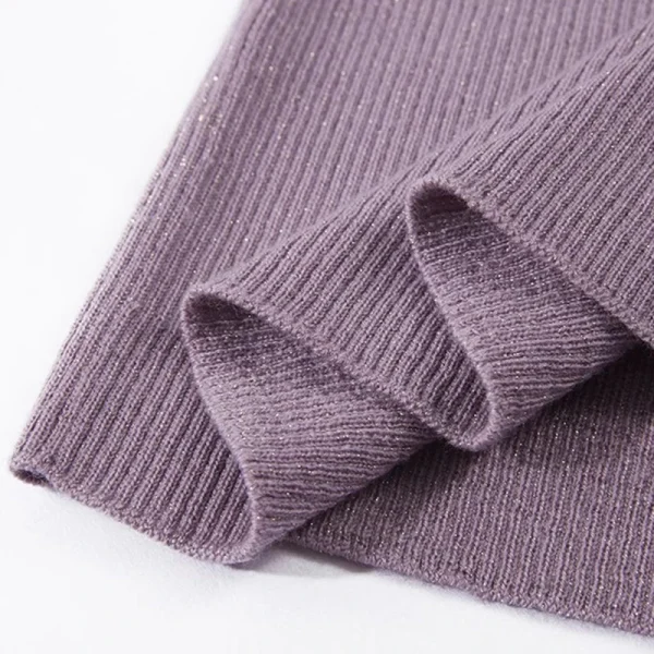 Half High Collar Knitwear Long Sleeve Knitted 100% Wool Pullover Sweater for Women - Image 4