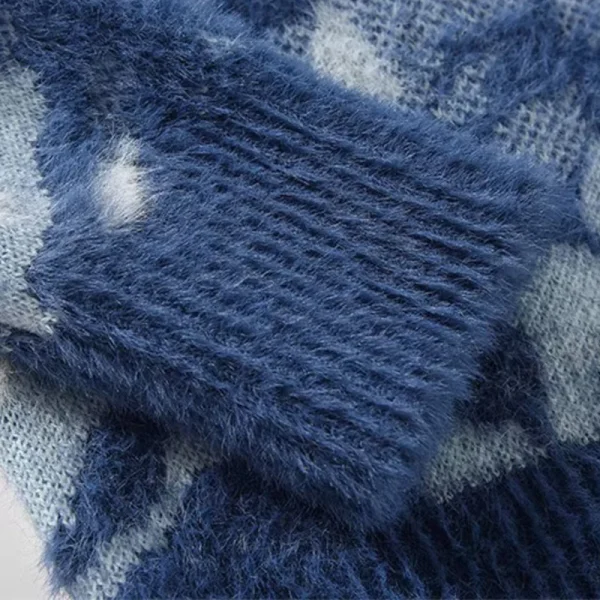 Casual Printed Pullovers Winter Oversized Knitted Wool Sweaters for Women - Image 5