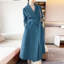 the Real Alpaca Hair Europe and America Elegant Loose Coat Medium Length High Quality  Cashmere Coat