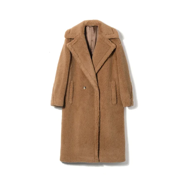 High Quality Long Teddy Coat Winter Real Alpaca Wool Coat for Women