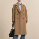 High Quality Luxury Cashmere Silk Coat Winter Warm Women Double Faced Long Wool Coat