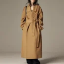 New Design Plus Size Belted Woolen Coat Winter Luxury Double Faced Long 100% Wool Coats for Women