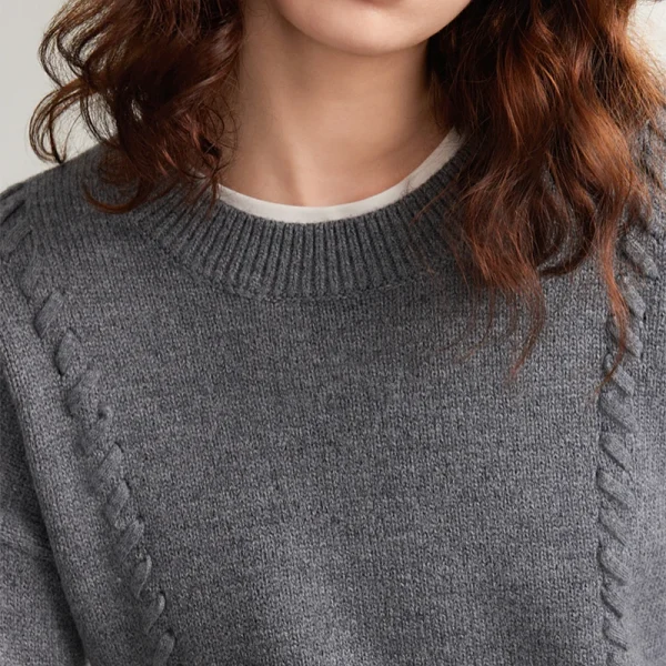 Fashion Winter Thick Pullover Loose Knitted Wool Cashmere Sweater for Women - Image 4