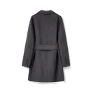 Winter Belted Woolen Coat Crop Double Faced Genuine Goat Cashmere Wool Coats for Women