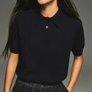 High Quality Knitted Polo Shirts Pullover Summer Short Sleeve Wool Cashmere Knitwear for Women