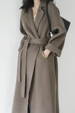 Women's Wool Blends in  the New Winter Solid Color  New Design Jacket Fashion Elegant Commuting Wool Coat Hot Sale New Pattern