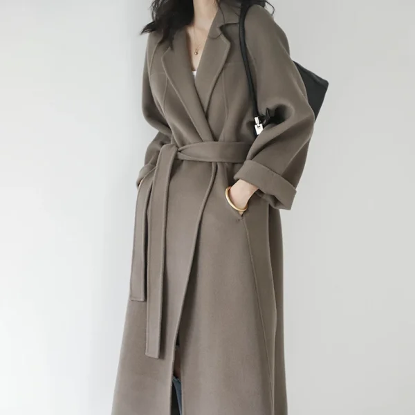 Women's Wool Blends in  the New Winter Solid Color  New Design Jacket Fashion Elegant Commuting Wool Coat Hot Sale New Pattern