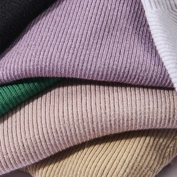 Half High Collar Knitwear Long Sleeve Knitted 100% Wool Pullover Sweater for Women - Image 5