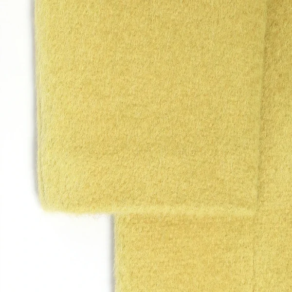 Winter Luxury Handmade Yellow Long Genuine Alpaca Wool Coats for Women - Image 3