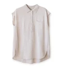 Summer Polo Short Sleeve Knitwear Women Silk Wool Knitted Vest