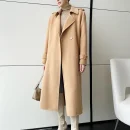 The Newest Luxury Korea Korean Coat Women's Woman Lamb Long Clothes Ladies Fashion Winter Cashmere Wool Trench Coat