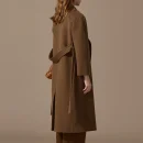 High End Single Faced Long Cashmere Coat Women Luxury 100% Camel Hair Coats With Belt