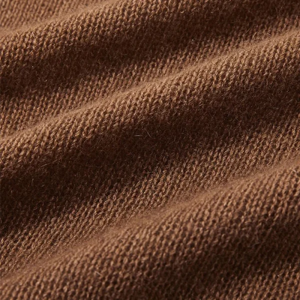 Long Sleeve Knitted Cashmere Sweaters Loose O Neck Cropped Knitwear for Women - Image 3