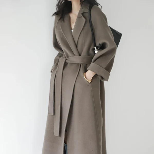 Women's Wool Blends in  the New Winter Solid Color  New Design Jacket Fashion Elegant Commuting Wool Coat Hot Sale New Pattern - Image 2