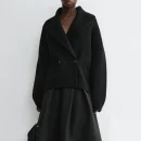 High Quality Shawl Collar Knitwear Coats Women Loose Knitted 100% Wool Cardigan